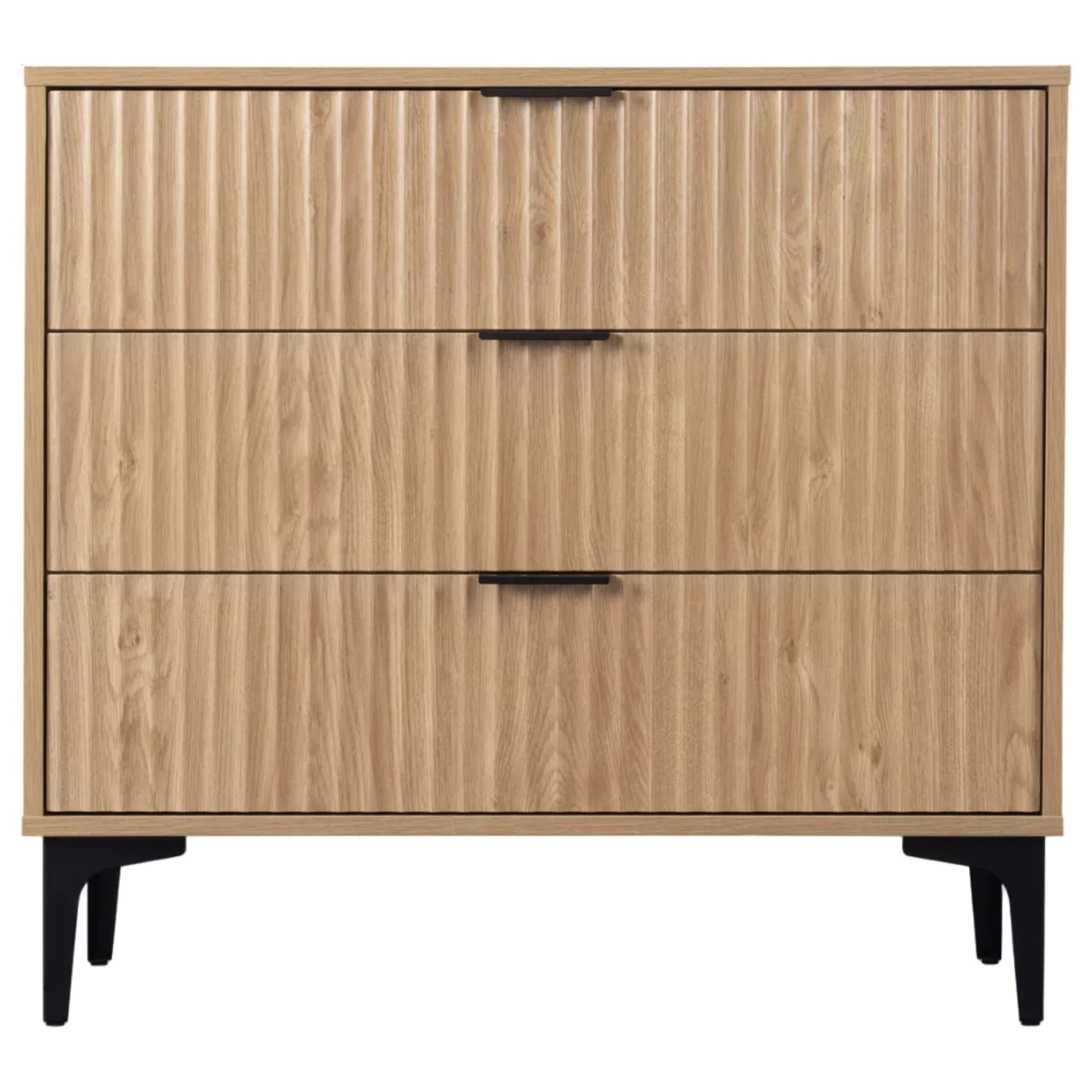 Miami Ridged 3 Drawer Fluted Chest of Drawers