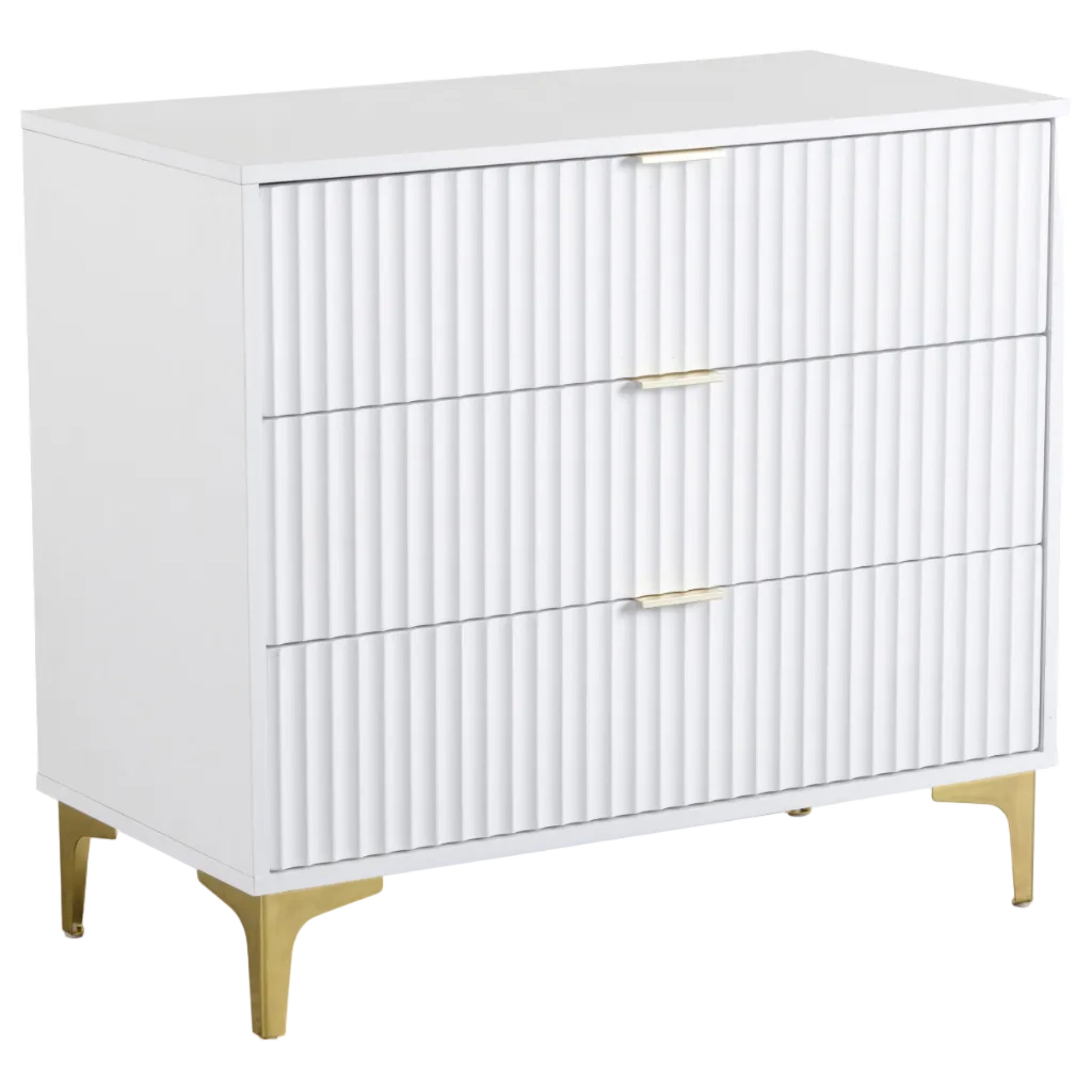 Miami Ridged 3 Drawer Fluted Chest of Drawers