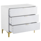 Miami Ridged 3 Drawer Fluted Chest of Drawers