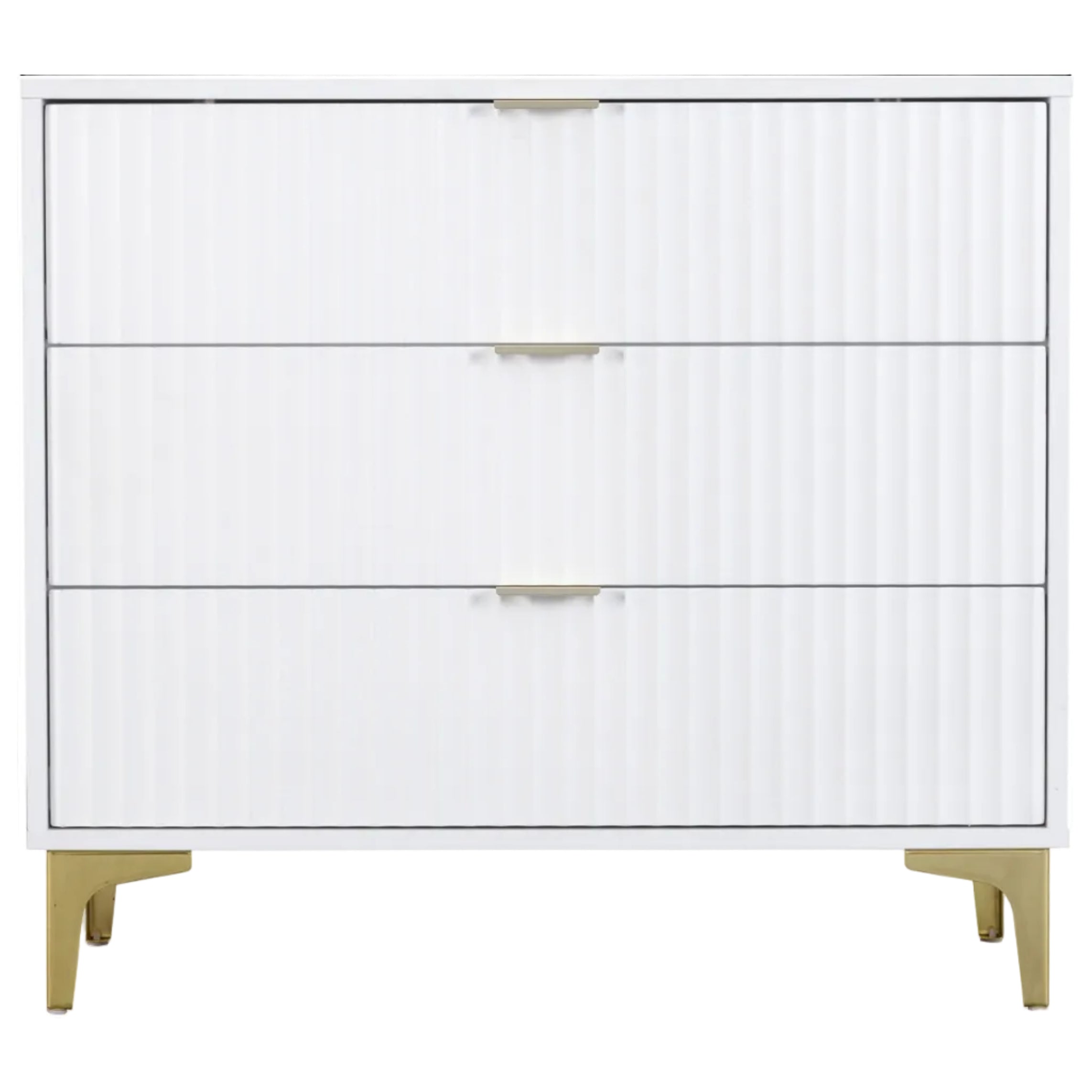 Miami Ridged 3 Drawer Fluted Chest of Drawers