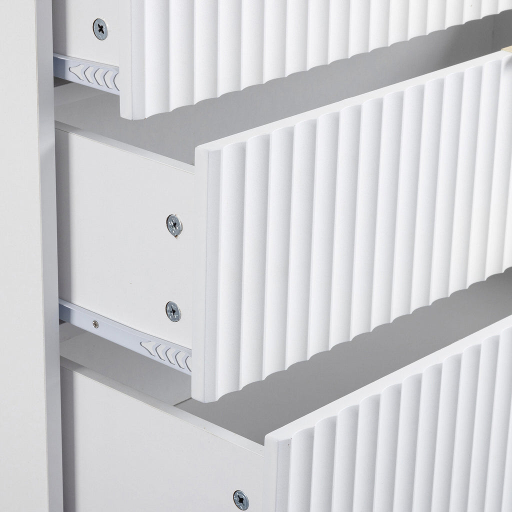 Miami Ridged 3 Drawer Fluted Chest of Drawers