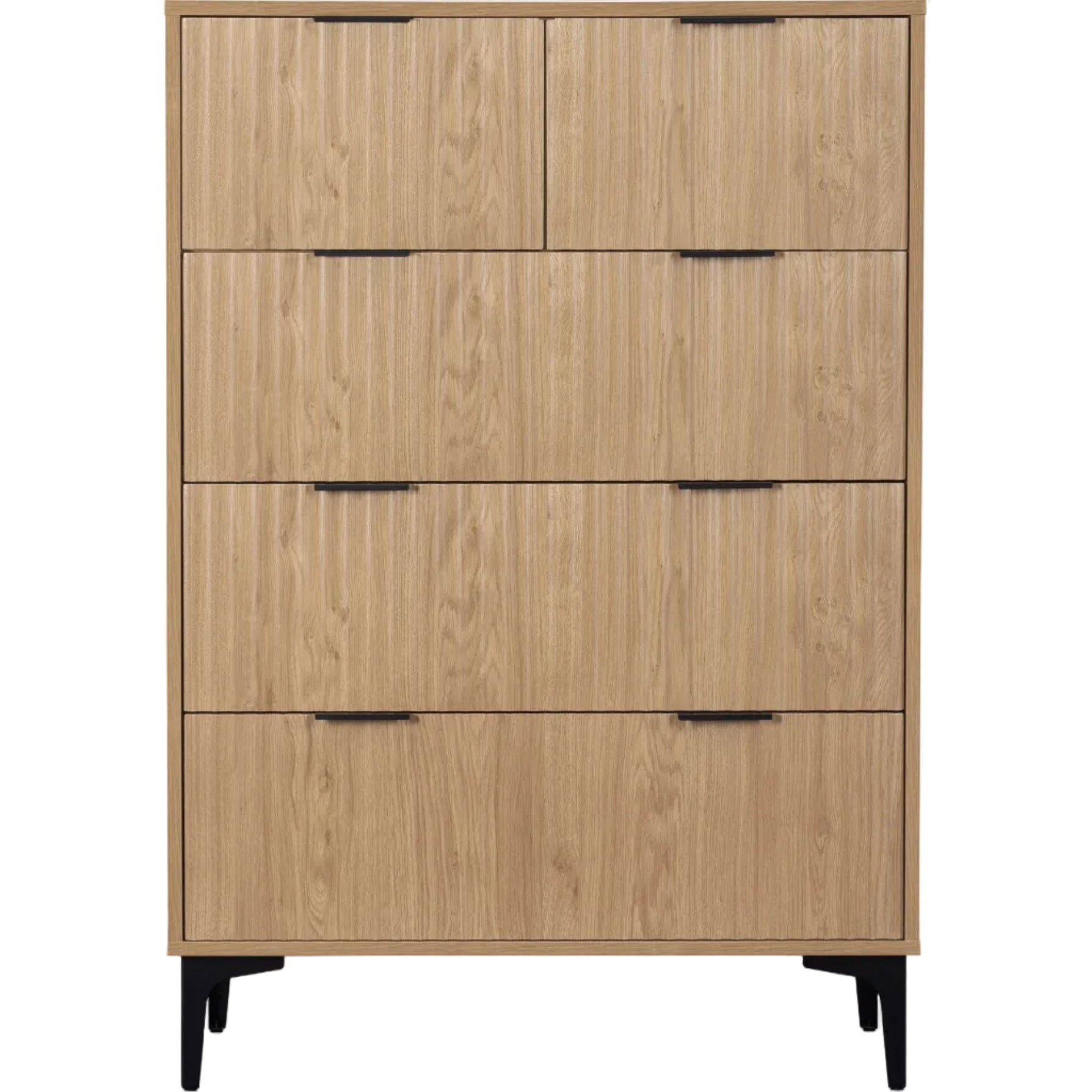 Miami Ridged 3+2 Drawer Fluted Chest of Drawers