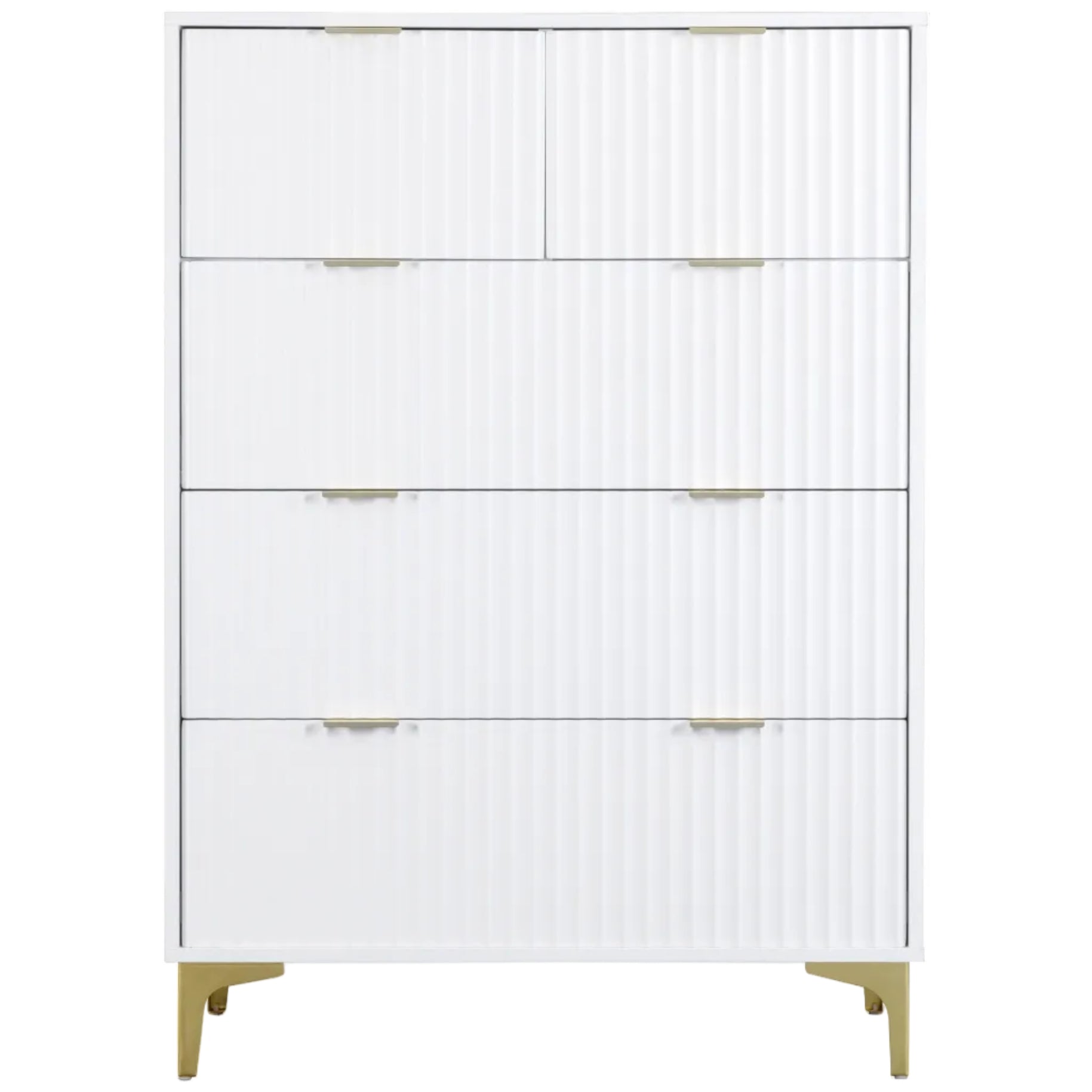 Miami Ridged 3+2 Drawer Fluted Chest of Drawers