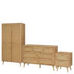 Manila Rattan 7 Drawer Chest 3 Piece Bedroom Set