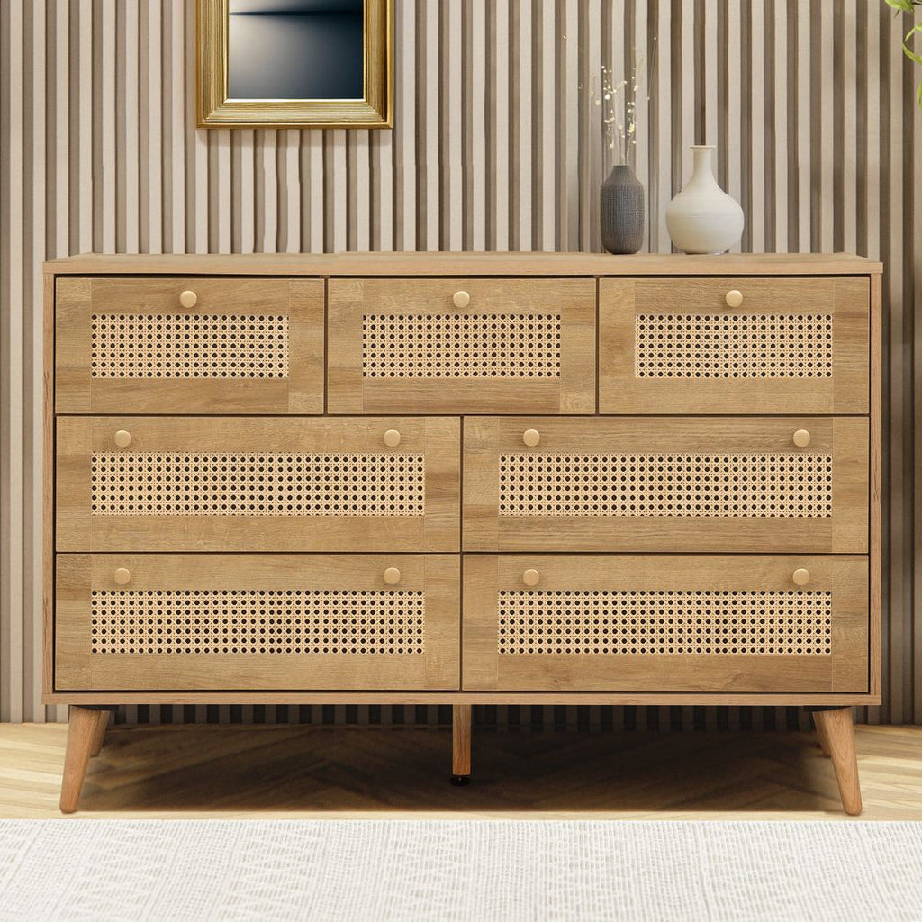 Manila 7 Drawer Chest - Oak