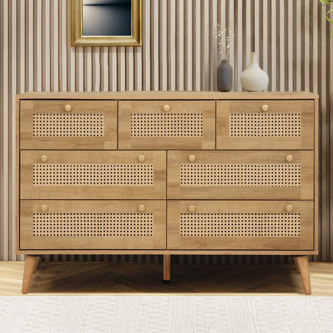 Manila 7 Drawer Chest - Oak
