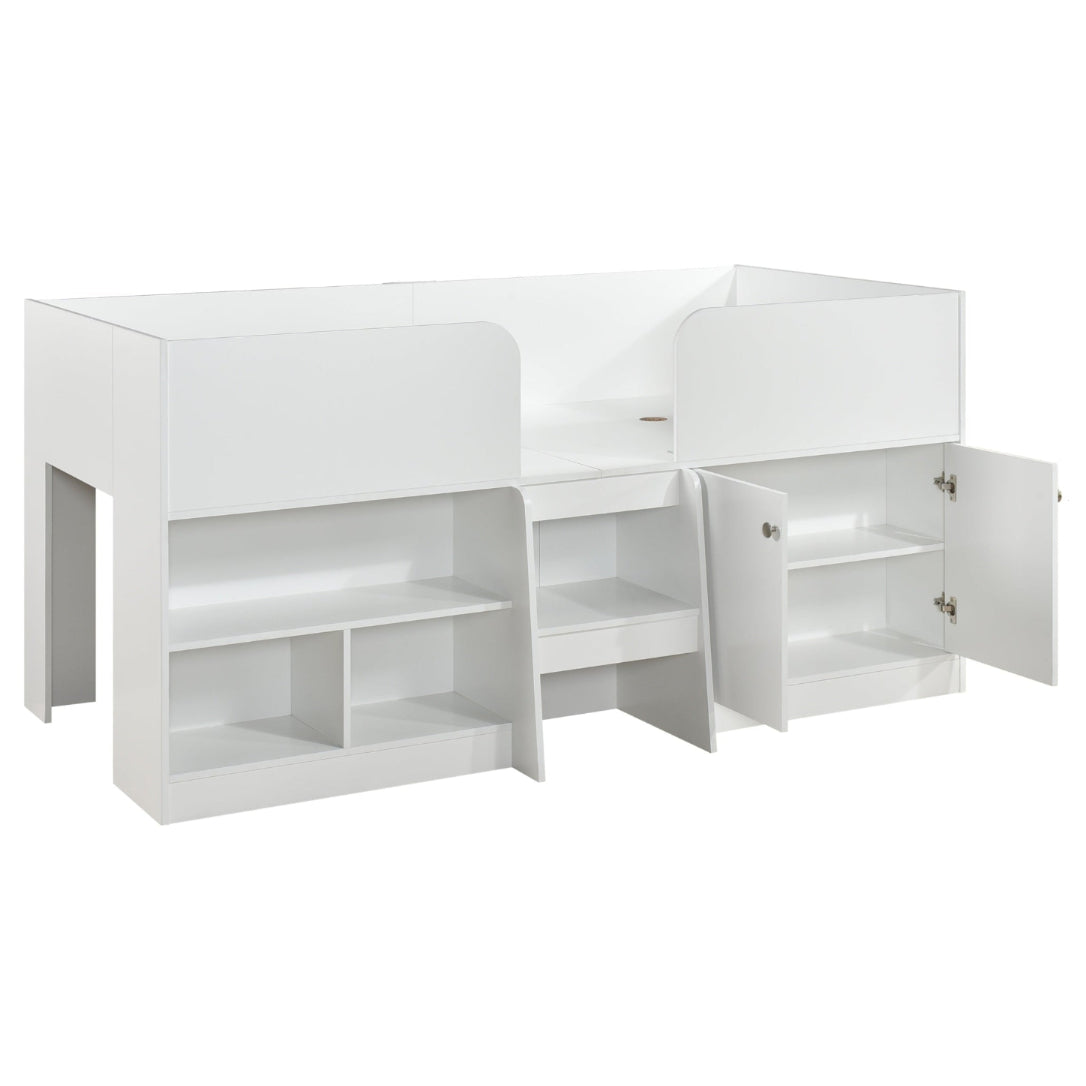 Nova Low Sleeper Children's Bed Frame with Shelves