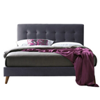 Novara Charcoal Grey Bed
