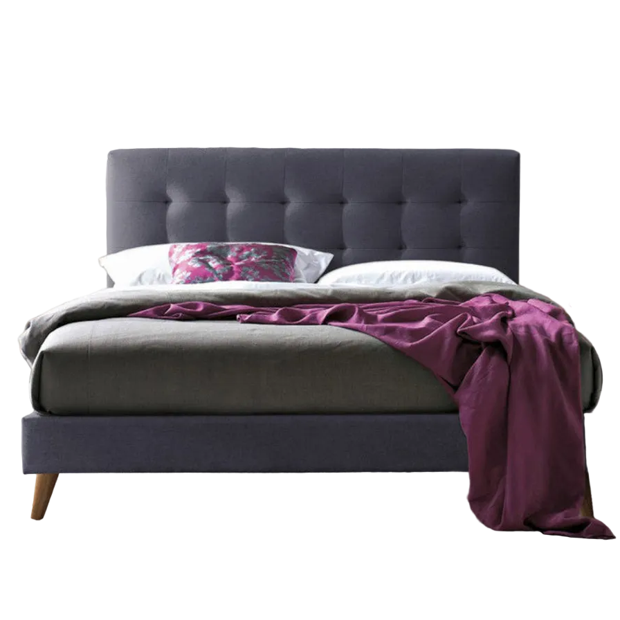 Novara Charcoal Grey Bed