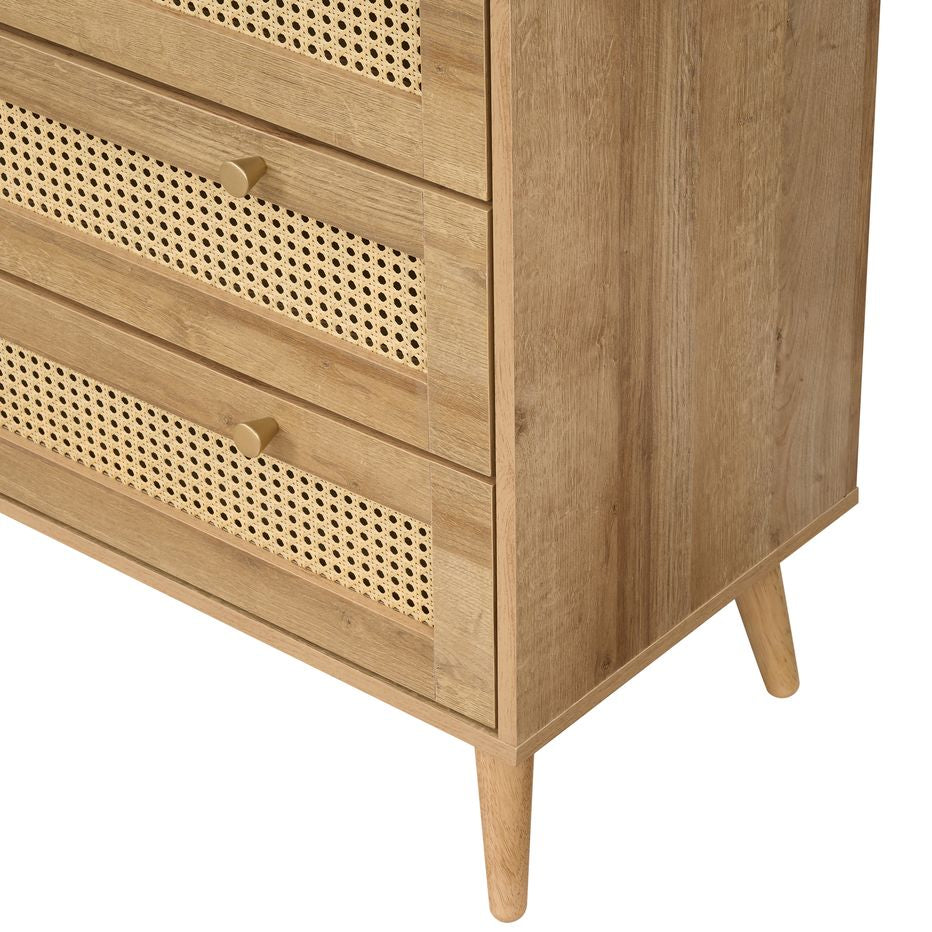 Manila Rattan 2 Door Wardrobe 3 Piece Bedroom Set