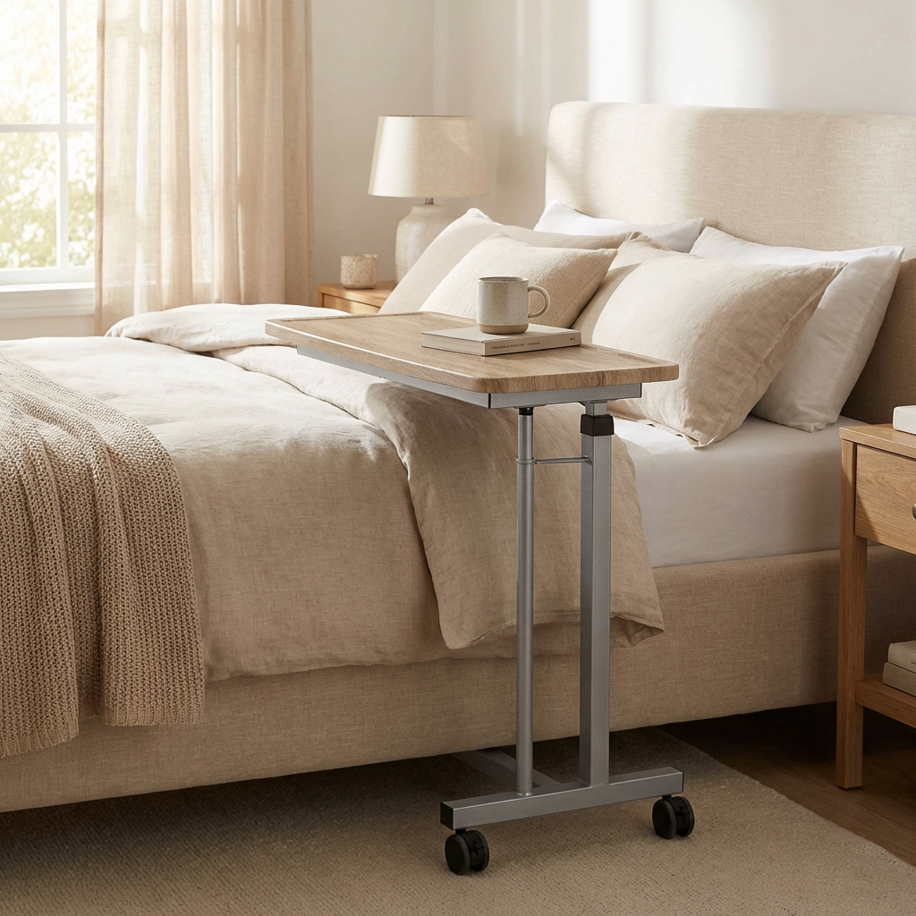 Foster Over Bed Table with Wheels