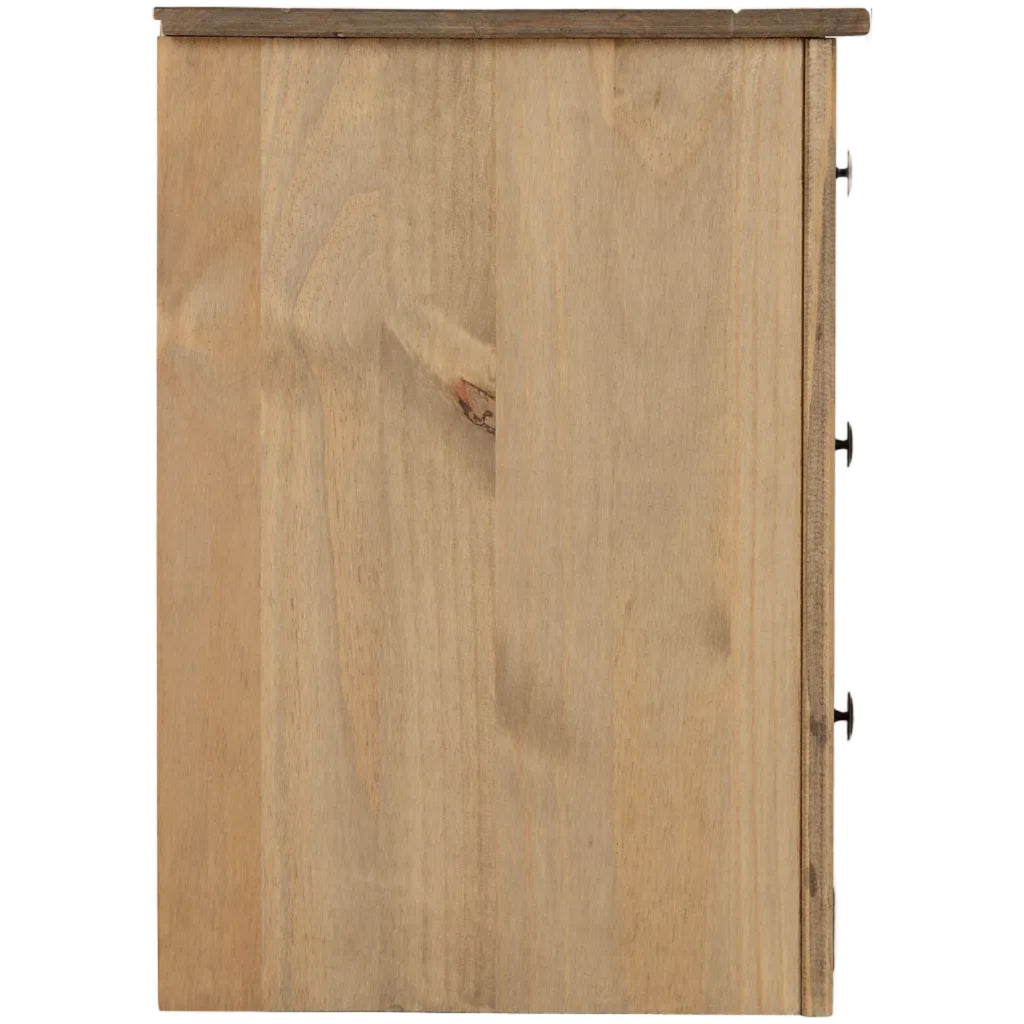 Panama 3 Drawer Bedside Table
