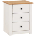 Panama 3 Drawer Bedside Table