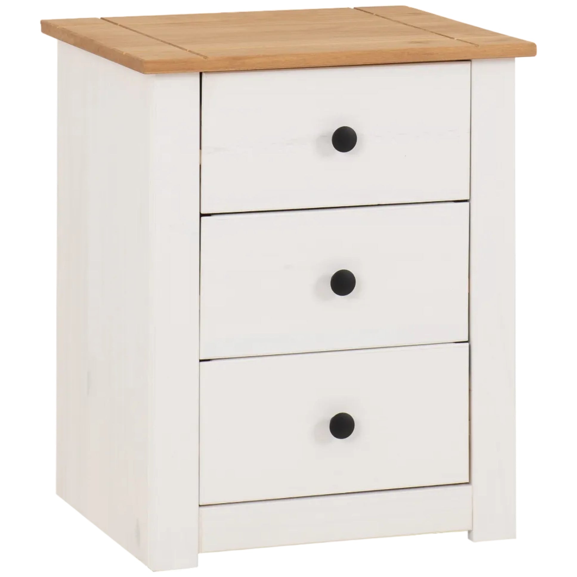 Panama 3 Drawer Bedside Table