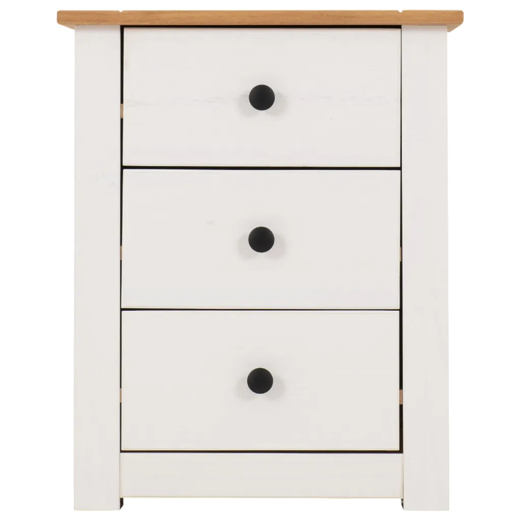 Panama 3 Drawer Bedside Table