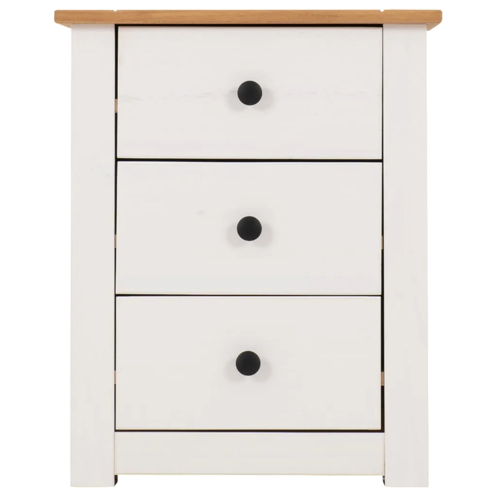Panama 3 Drawer Bedside Table