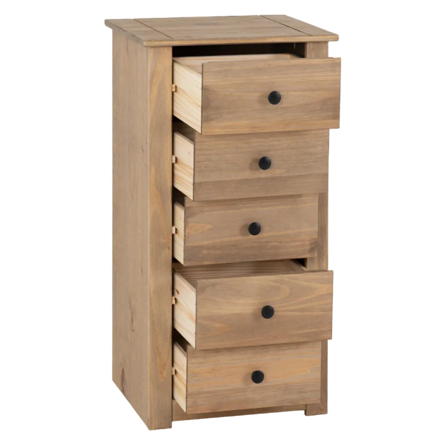 Panama 5 Drawer Narrow Tallboy Chest of Drawers