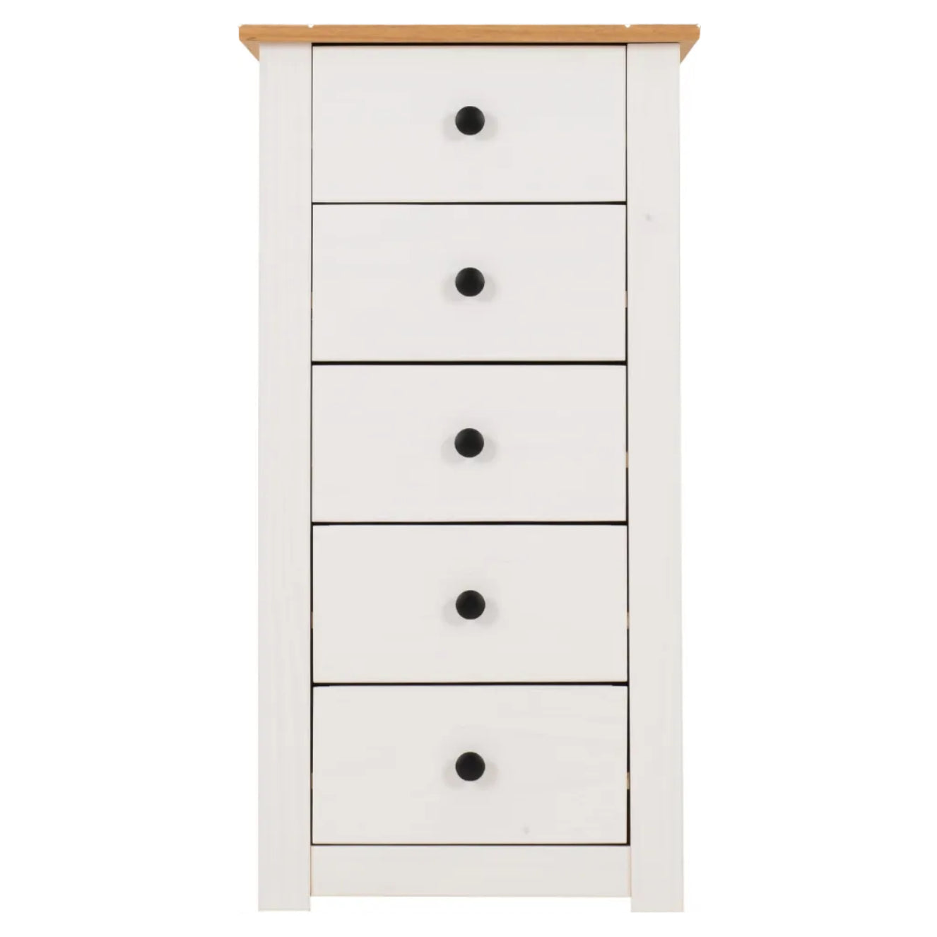 Panama 5 Drawer Narrow Tallboy Chest of Drawers