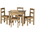 Panama Square Dining Table Set with 4 Chairs