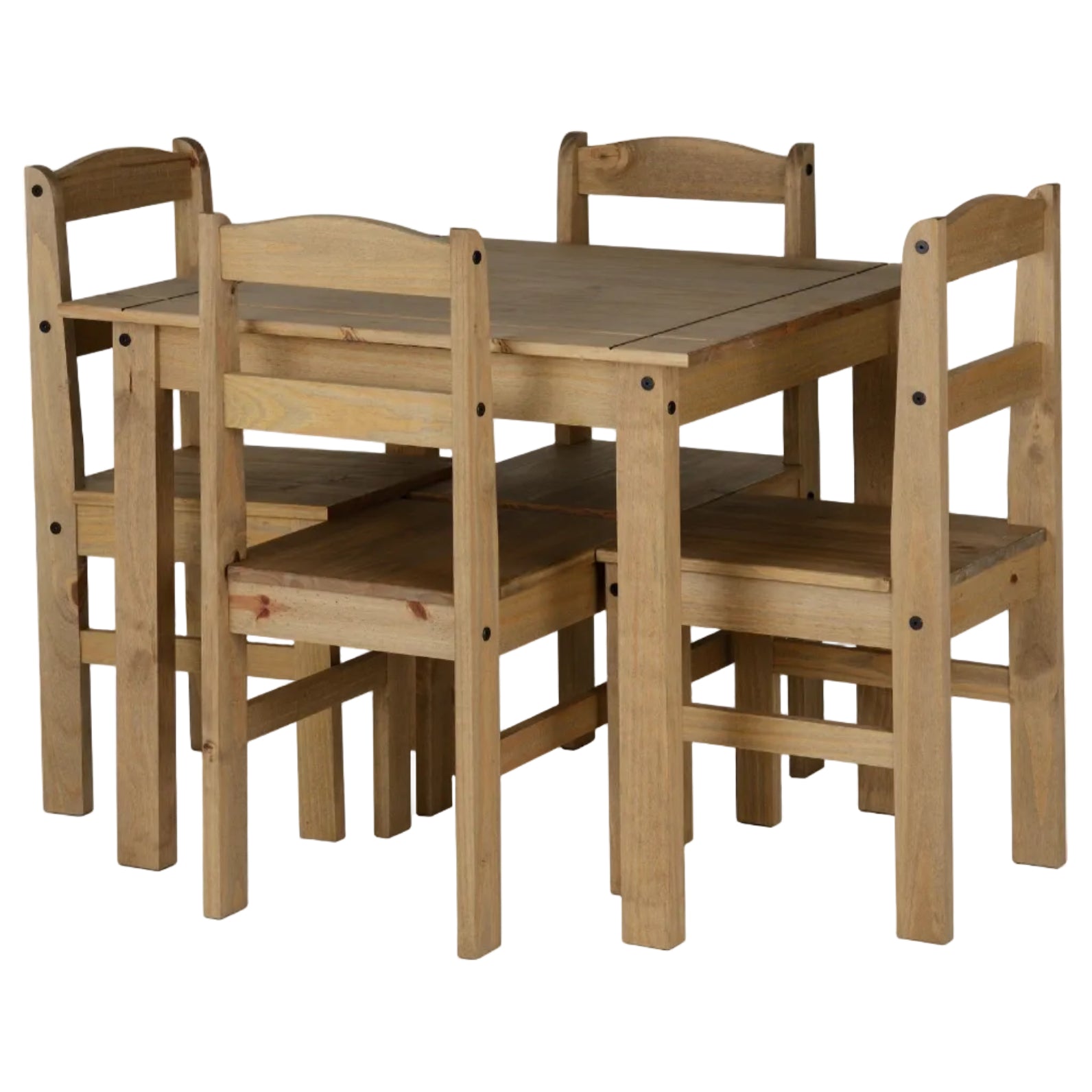 Panama Square Dining Table Set with 4 Chairs