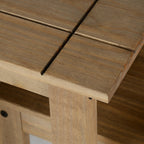 Panama Square Dining Table Set with 4 Chairs