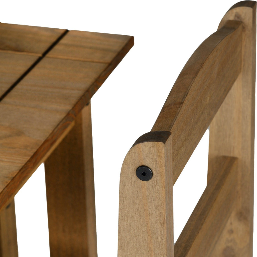 Panama Square Dining Table Set with 4 Chairs