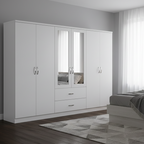 Paddington 6 Door 2 Drawer Mirrored Wardrobe