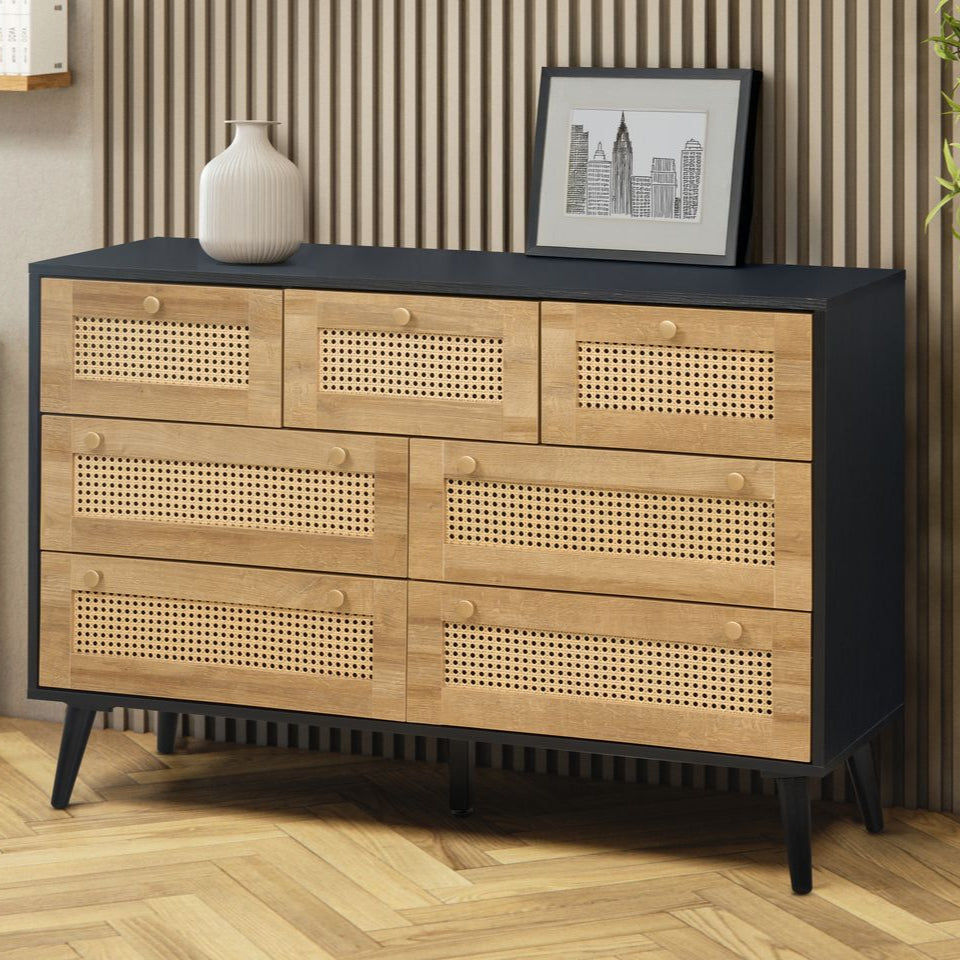 Manila Rattan 7 Drawer Chest of Drawers