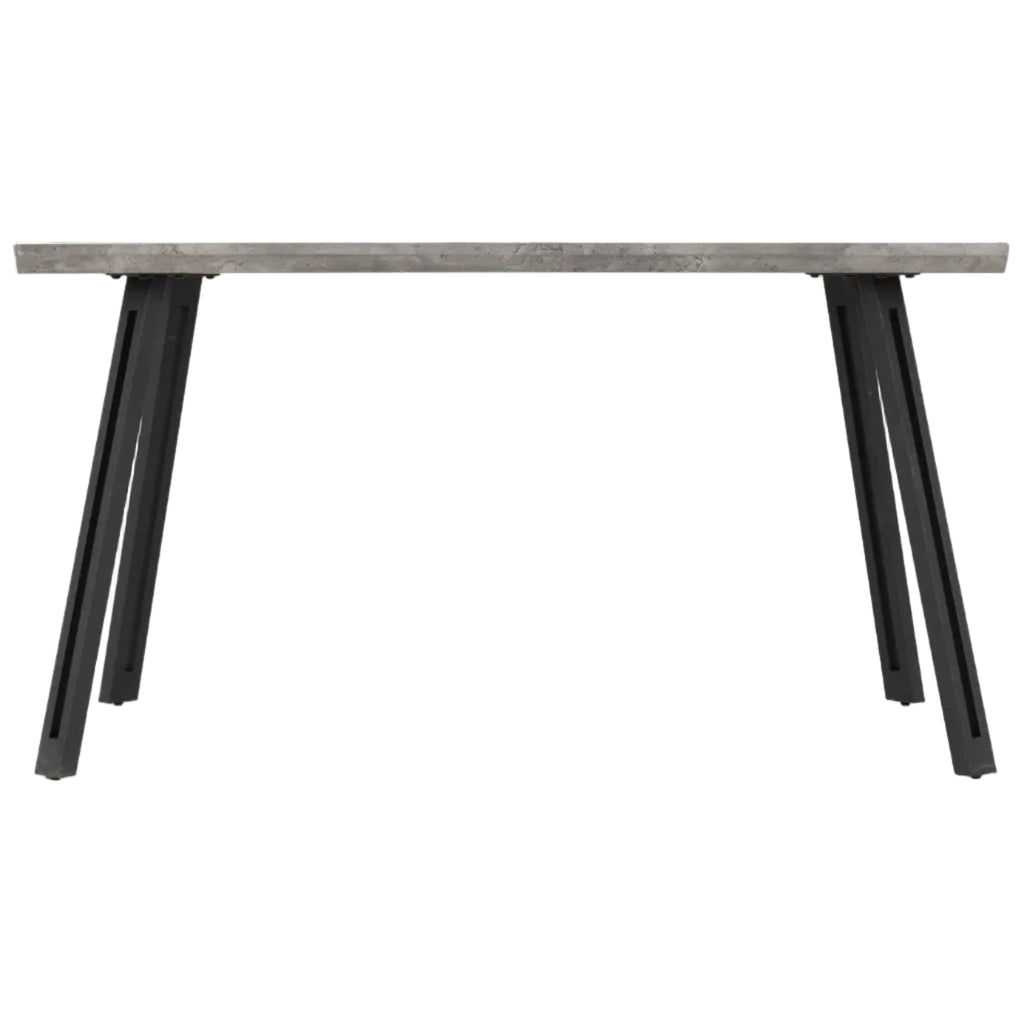 Quebec Wave Edge Dining Table with 4 Faux Leather Dining Chairs