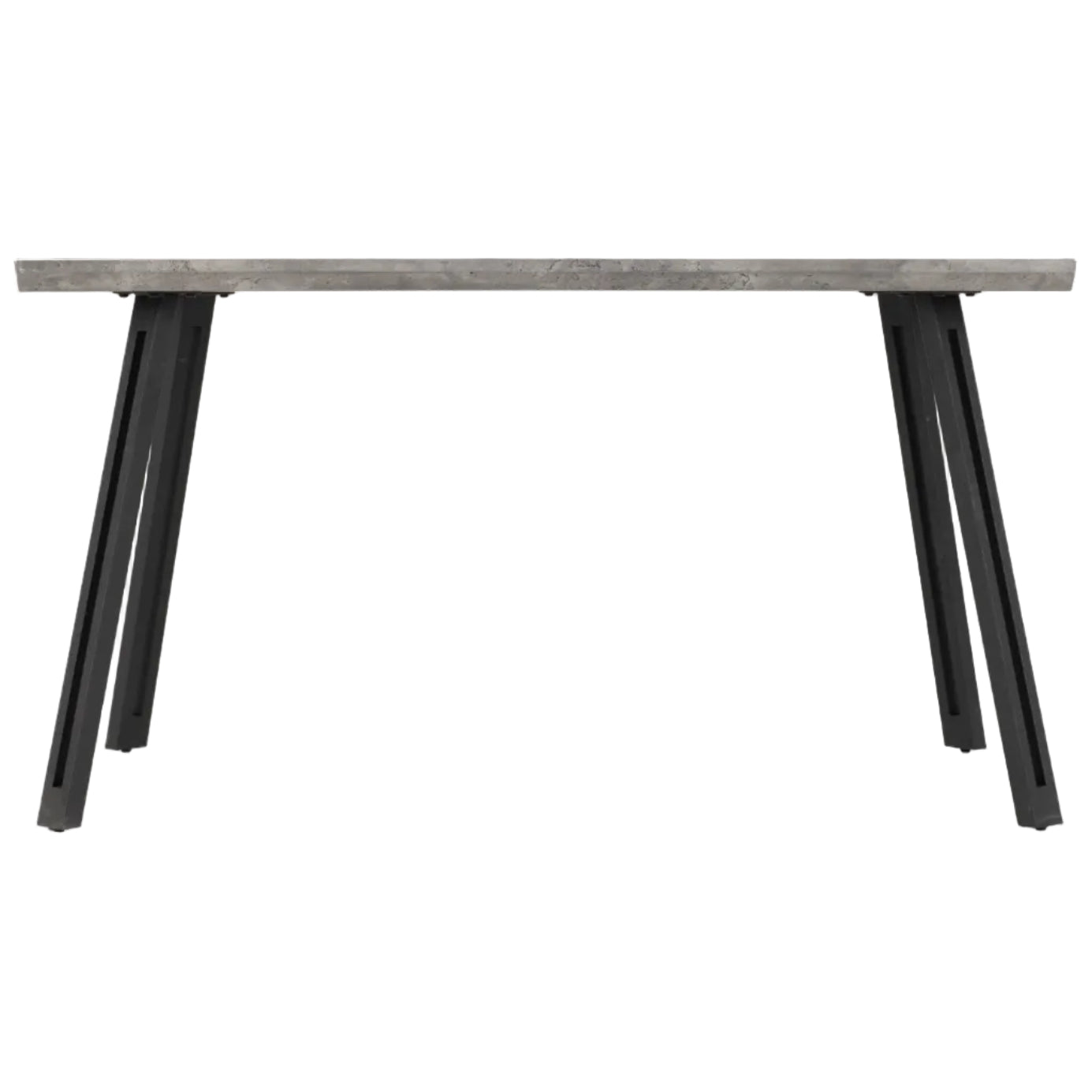 Quebec Wave Edge Dining Table with 4 Faux Leather Dining Chairs