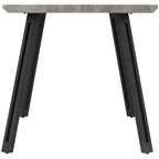 Quebec Wave Edge Dining Table with 4 Faux Leather Dining Chairs