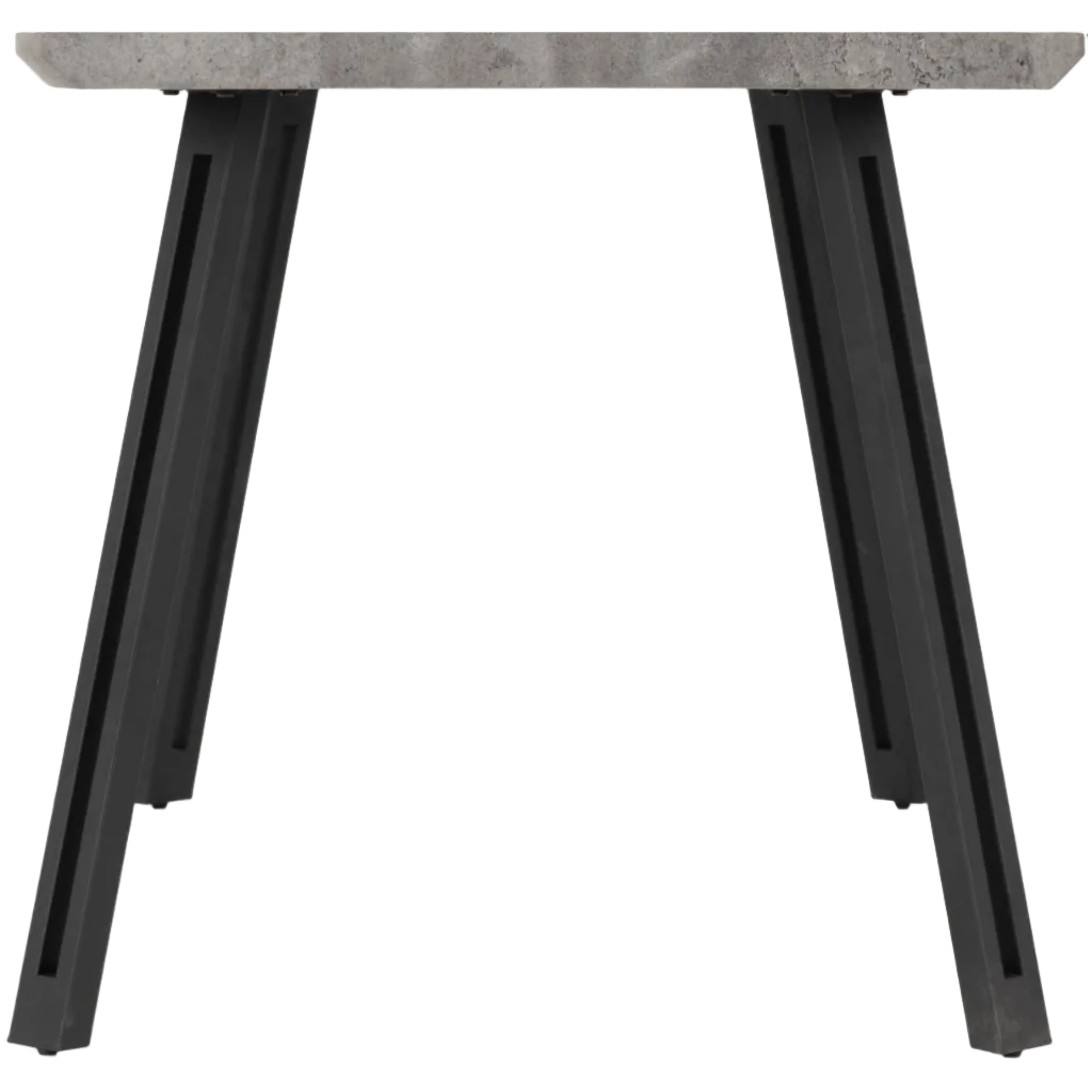 Quebec Wave Edge Dining Table with 4 Faux Leather Dining Chairs