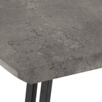Quebec Wave Edge Dining Table with 4 Faux Leather Dining Chairs
