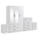 Paddington 3 Door Wardrobe & 3+2 Drawer Chest 4 Piece Bedroom Set