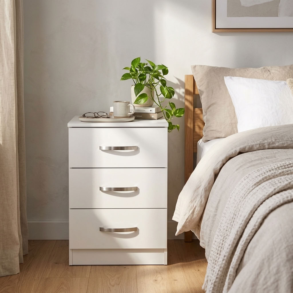 Paddington 3 Door Wardrobe & 3+2 Drawer Chest 4 Piece Bedroom Set