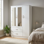 Paddington 3 Door Wardrobe & 3+2 Drawer Chest 4 Piece Bedroom Set