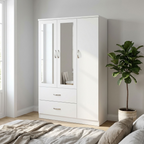 Paddington 3 Door Wardrobe & 7 Drawer Chest 4 Piece Bedroom Set