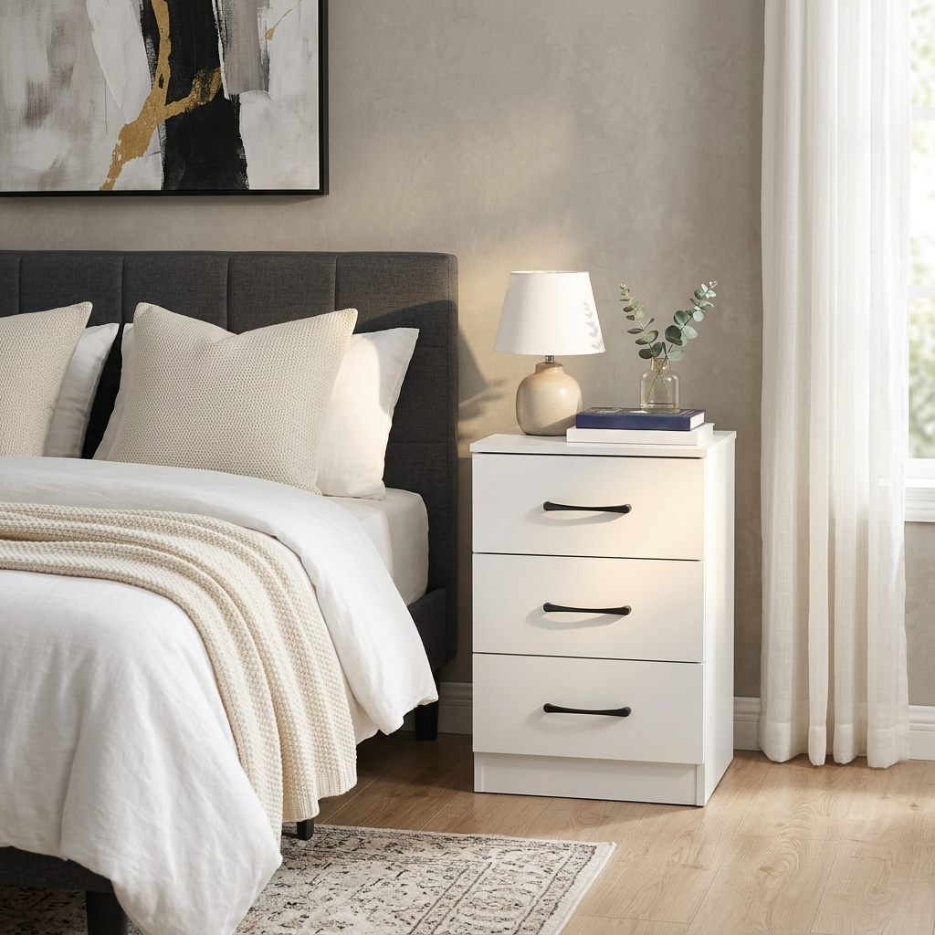 Paddington 3 Door Wardrobe & 3+2 Drawer Chest 3 Piece Bedroom Set