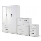 Paddington 3 Door Wardrobe & 3+2 Drawer Chest 3 Piece Bedroom Set
