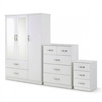 Paddington 3 Door Wardrobe & 3+2 Drawer Chest 3 Piece Bedroom Set