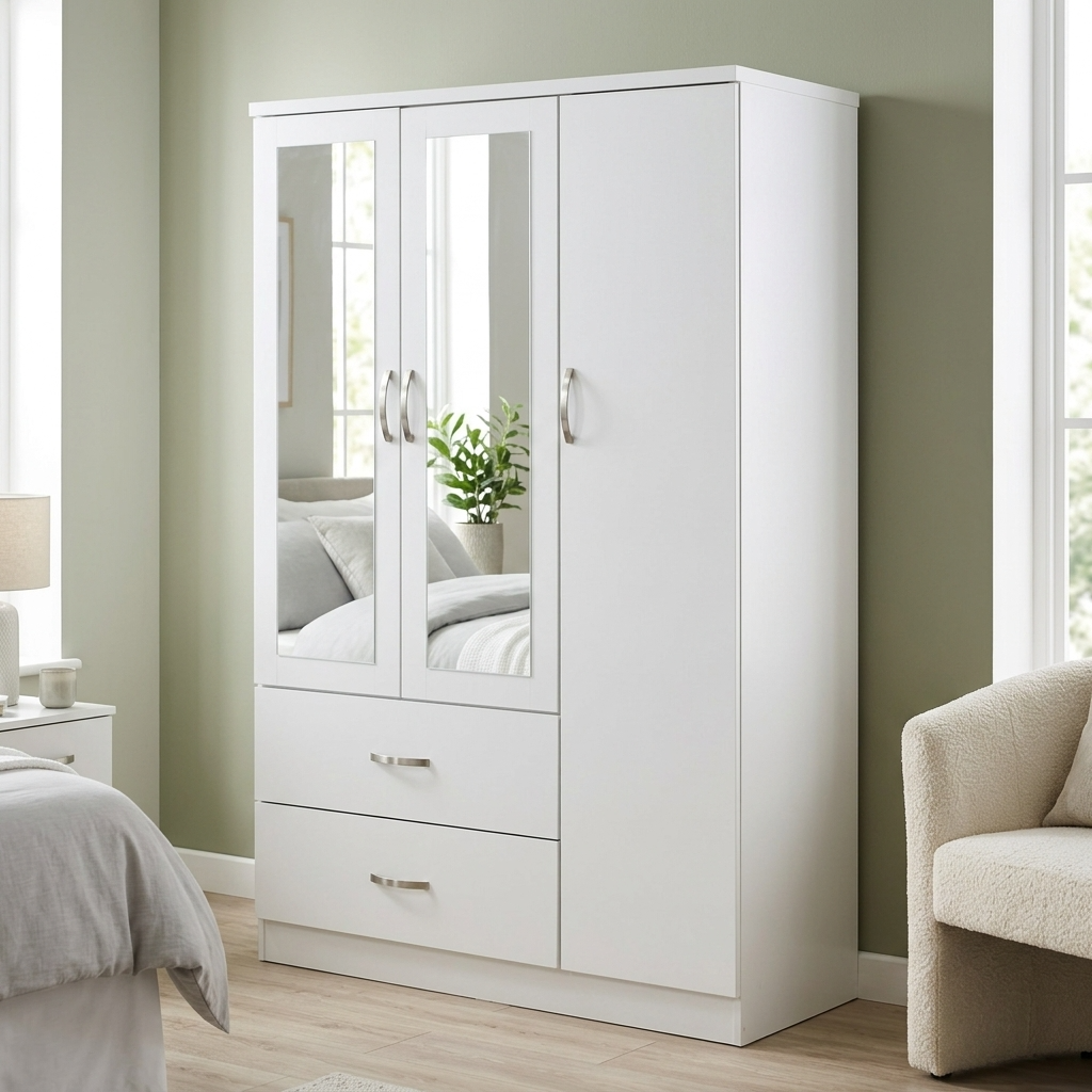 Paddington 3 Door Wardrobe & 3+2 Drawer Chest 3 Piece Bedroom Set
