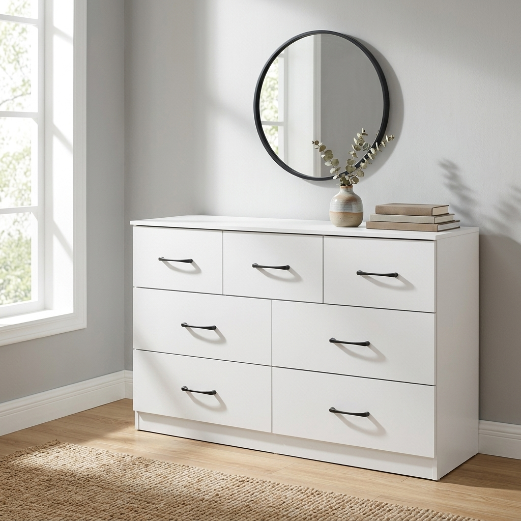 Paddington 3 Door Wardrobe & 7 Drawer Chest 3 Piece Set