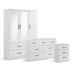 Paddington 3 Door Wardrobe & 7 Drawer Chest 3 Piece Set