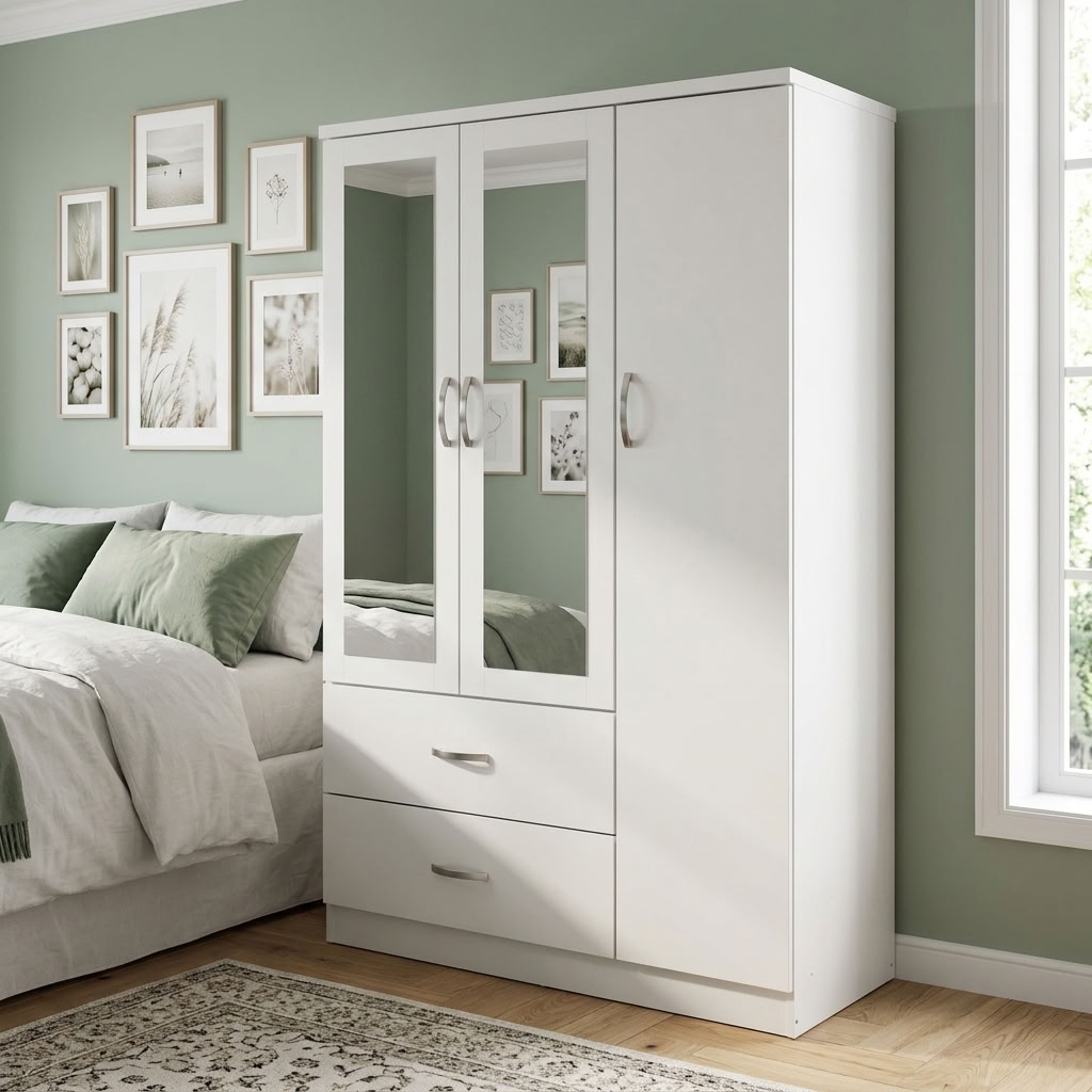 Paddington 3 Door Wardrobe & 7 Drawer Chest 3 Piece Set