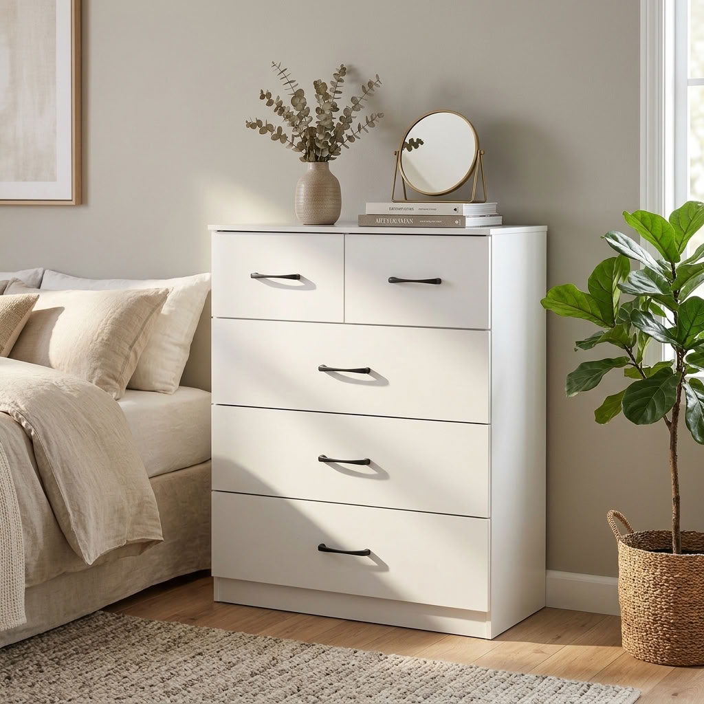Paddington 4 Door Wardrobe & 3+2 Drawer Chest 4 Piece Bedroom Set