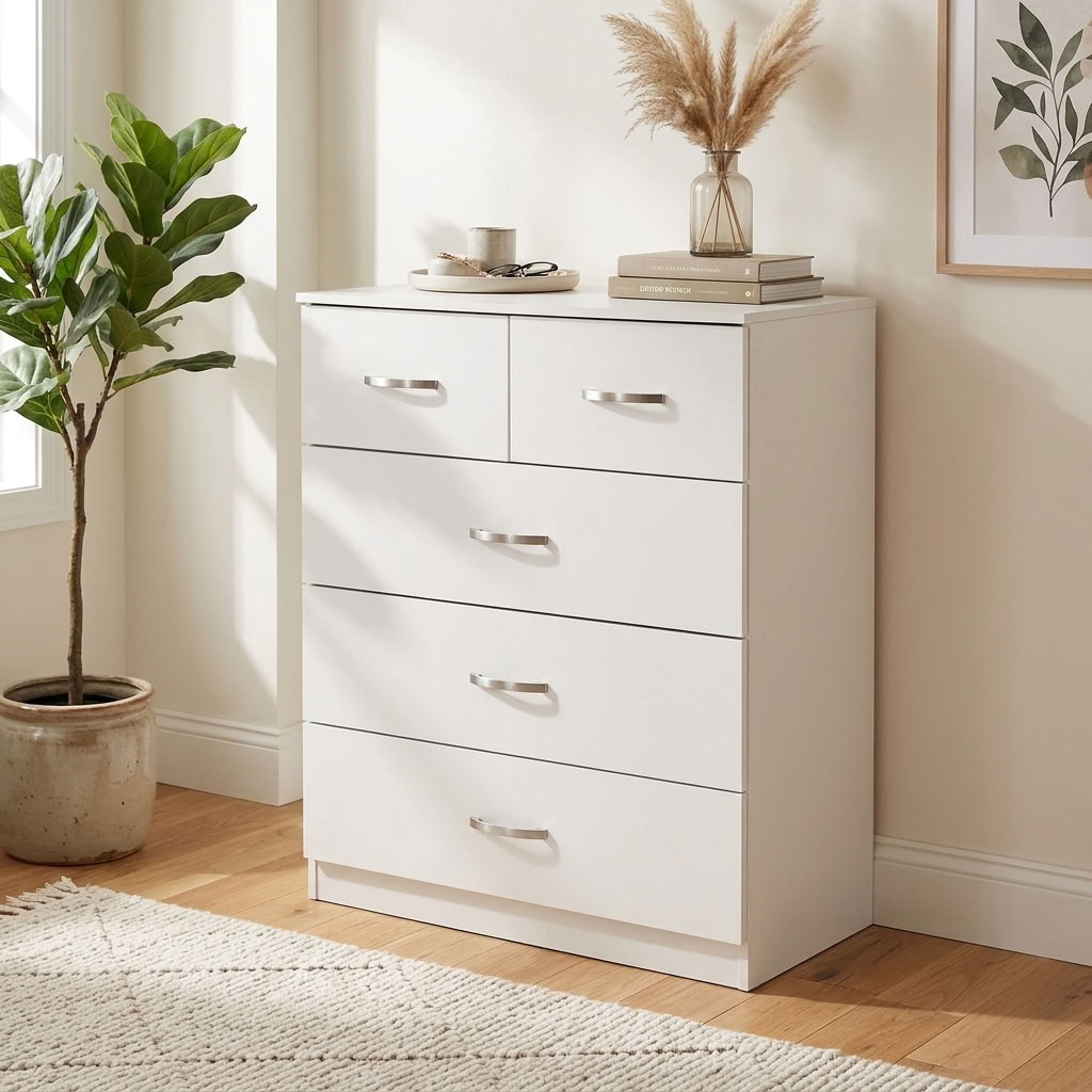 Paddington 4 Door Wardrobe & 3+2 Drawer Chest 4 Piece Bedroom Set