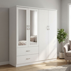 Paddington 4 Door Wardrobe & 3+2 Drawer Chest 4 Piece Bedroom Set