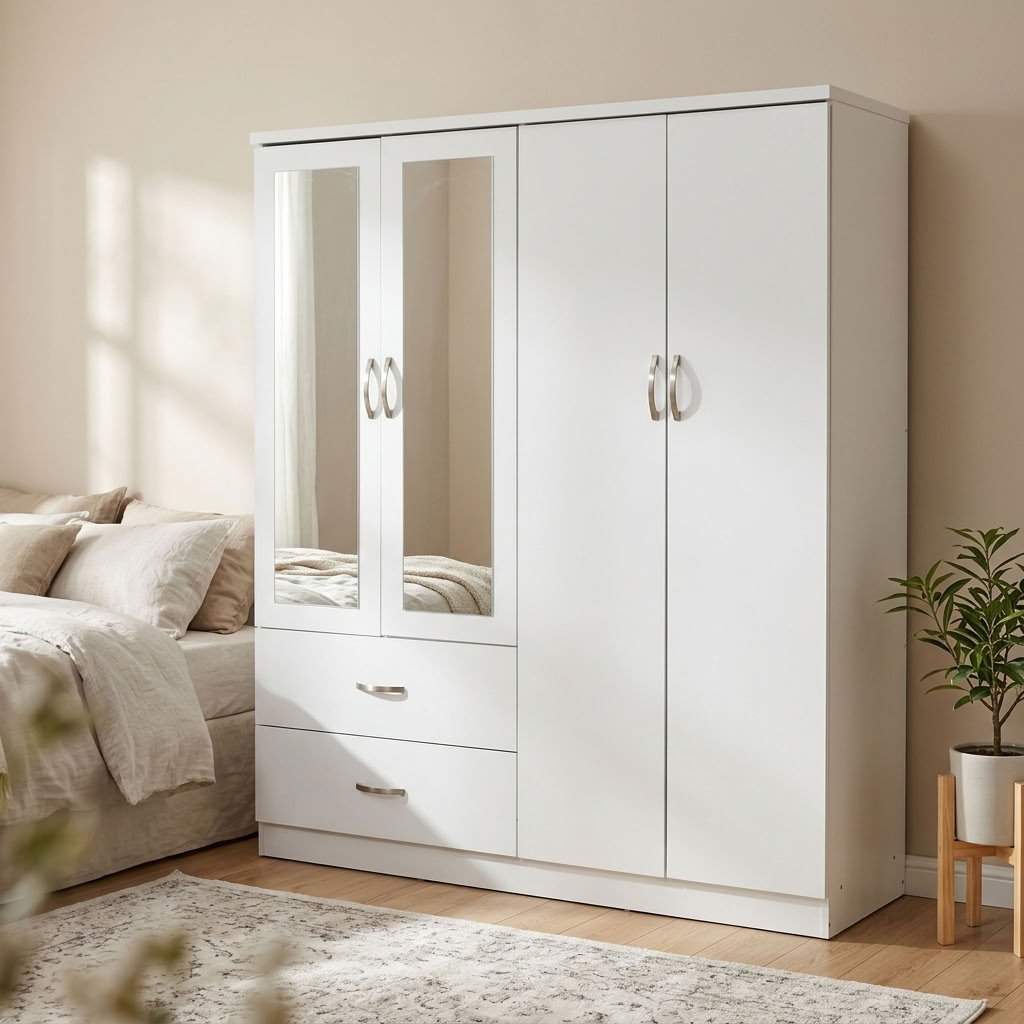 Paddington 4 Door & 7 Drawer Chest 4 Piece Bedroom Set