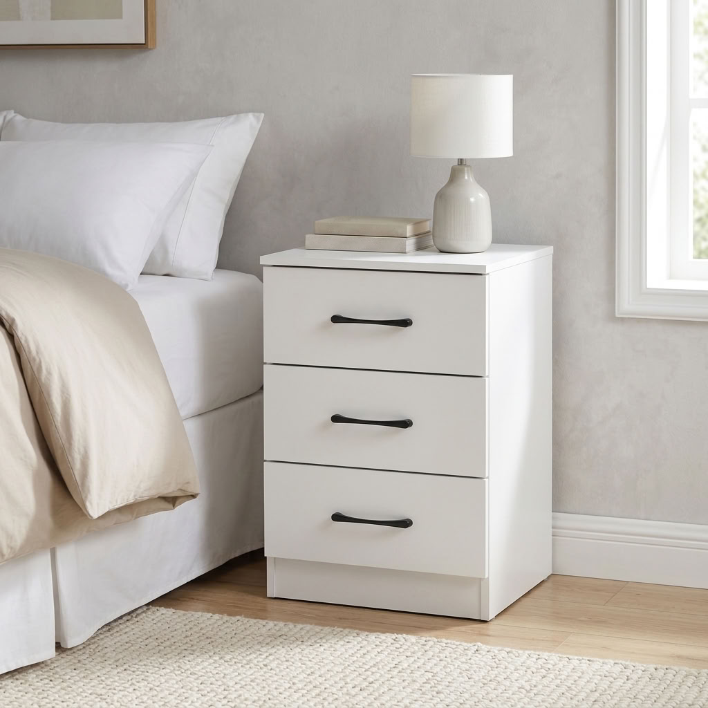 Paddington 4 Door Wardrobe & 3+2 Drawer Chest 3 Piece Bedroom Set