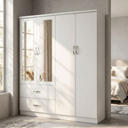 Paddington 4 Door Wardrobe & 3+2 Drawer Chest 3 Piece Bedroom Set